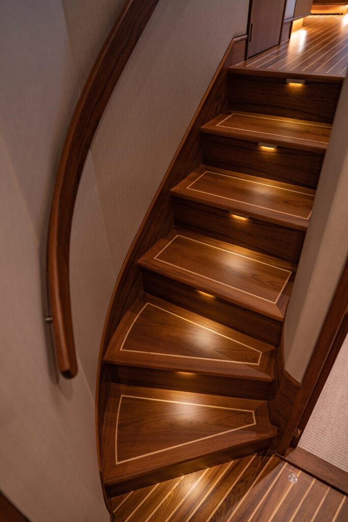 67_JBBW_Hull 66_Sea Wish_pc Luke Pearson_Interior_Stairwell 1