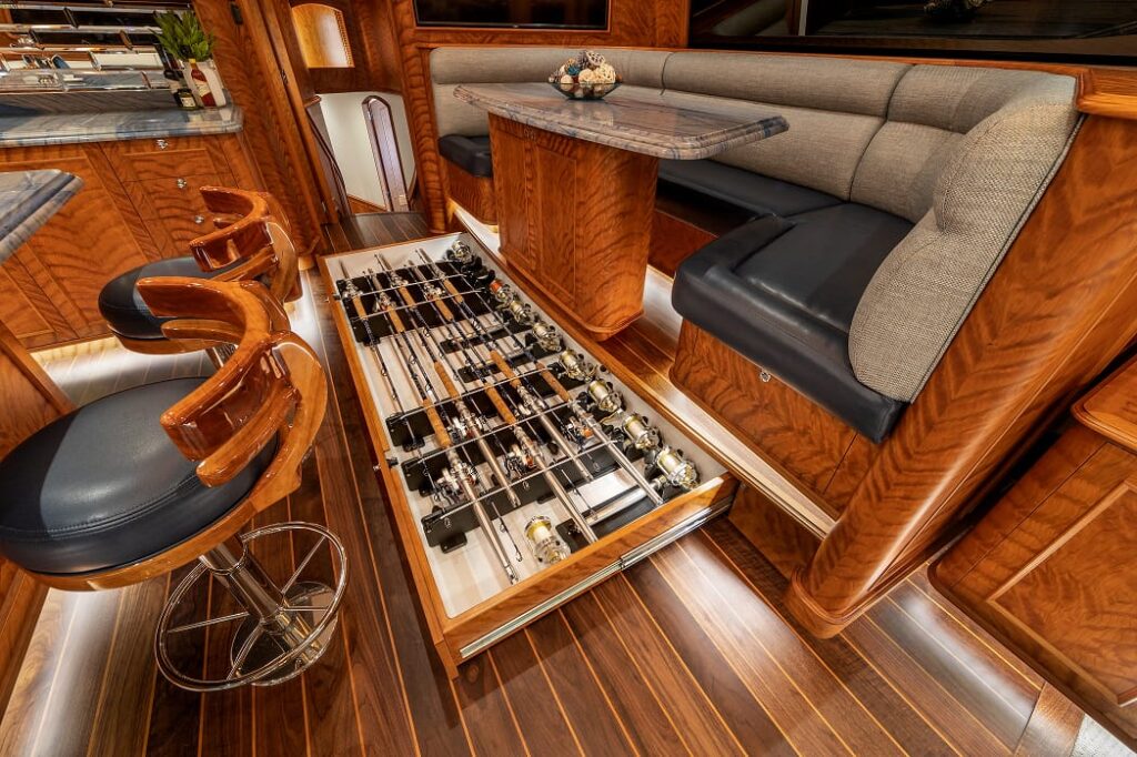 84 JBBW Hull 60_Reel Development_pc Luke Pearson_Dinette-Rod Storage 1